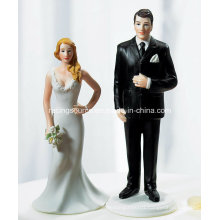 Wedding Resin Bride and Tall Groom Figurine Cake Topper